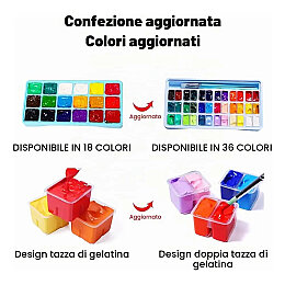 HIMI Twin Cup Gouache Set Guaj Boya Seti 36 Renk x 12 gr. + 3 Fırça (Ice Blue Case) - 3