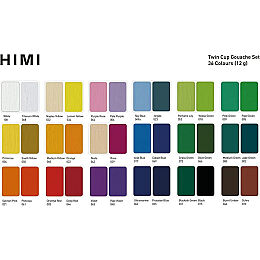 HIMI Twin Cup Gouache Set Guaj Boya Seti 36 Renk x 12 gr. + 3 Fırça (Purple Case) - 7
