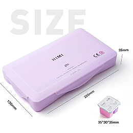 HIMI Twin Cup Gouache Set Guaj Boya Seti 36 Renk x 12 gr. (Purple Case) - 3
