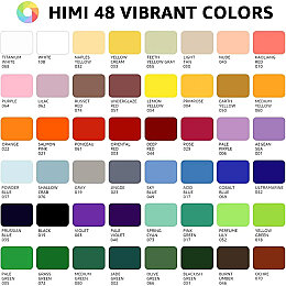 HIMI Twin Cup Gouache Set Guaj Boya Seti 48 Renk x 12 gr. + 3 Fırça (Green Case) - 6
