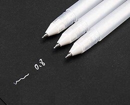 Hobi Market Art Beyaz Jel Kalem Seti 0.8 mm. 3'lü - Thumbnail