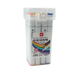 Hobi Market Art Çift Uçlu Marker Kalem Seti 12 Renk - 1
