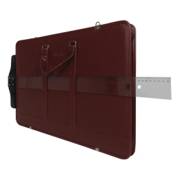 Bback Deri Körüklü Proje Resim Çantası 40x55 cm. BORDO - 3