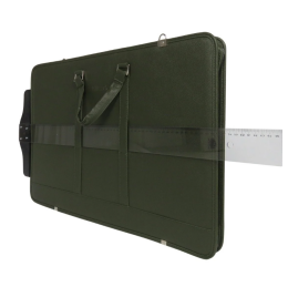 Bback Deri Körüklü Proje Resim Çantası 40x55 cm. HAKİ YEŞİL - 3