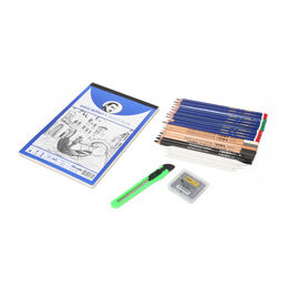 Hobi Market Art Karakalem Eskiz Çizim Sanat Başlangıç Seti Deri Çantalı 24 Parça - 3