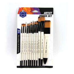 Hobi Market Art Sentetik Karma Fırça Seti 12'li - Hobi Market Art