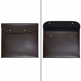 Bback Suni Deri Çıtçıtlı Dosya A3 (29x42 cm.) KAHVERENGİ - BBack