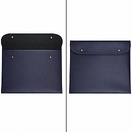 Bback Suni Deri Çıtçıtlı Dosya A3 (29x42 cm.) LACİVERT - BBack