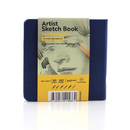 Tigertint Sketchbook Sert Kapak Eskiz Çizim Defteri 140 gr. 12x12 cm. 80 yp. MAVİ - 1