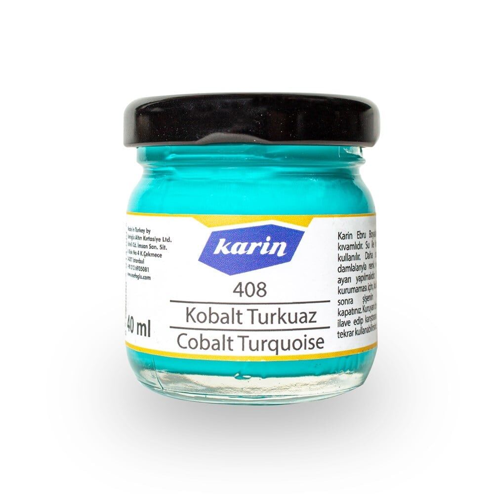 Karin Ebru Boyası 40 Ml. 408 Kobalt Turkuaz