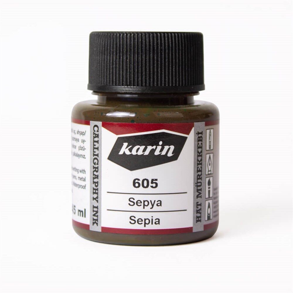 Karin Hat Mürekkebi 45 Ml. 605 Sepia