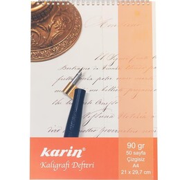Karin Kaligrafi Defteri Çizgisiz 90 gr. A4 50 yaprak - Thumbnail