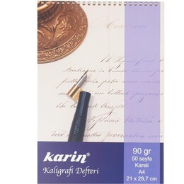 Karin Kaligrafi Defteri Kareli 90 gr. A4 50 yaprak - 1