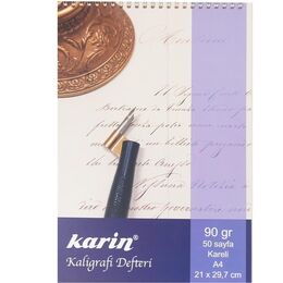 Karin Kaligrafi Defteri Kareli 90 gr. A4 50 yaprak - 1