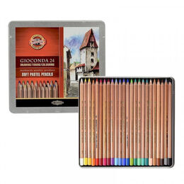 Koh-i Noor Gioconda Soft Pastel Boya Kalemi Seti 24 Renk Metal Kutu