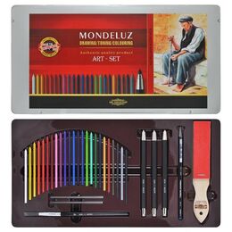 Koh-i Noor Mondeluz Aquarell Art Set Sulandırılabilir Resim Kalemi Seti 32 Parça Metal Kutu