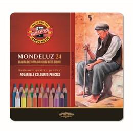 Koh-i Noor Mondeluz Aquarell Boya Kalemi Seti 24 Renk Metal Kutu - Thumbnail