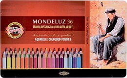 Koh-i Noor Mondeluz Aquarell Boya Kalemi Seti 36 Renk Metal Kutu - 1