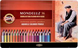 Koh-i Noor Mondeluz Aquarell Boya Kalemi Seti 36 Renk Metal Kutu - 1