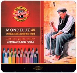 Koh-i Noor Mondeluz Aquarell Boya Kalemi Seti 48 Renk Metal Kutu - 1