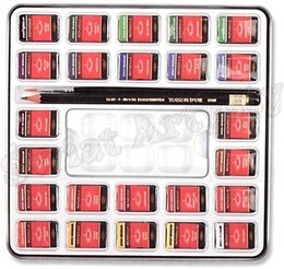 Koh-i Noor Mondeluz Master Class Taş Tablet Sulu Boya Seti 24 Renk Ahşap Kutu - 2