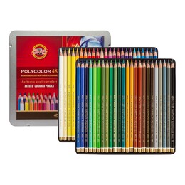 Koh-i Noor Polycolor Artist Kuru Boya Kalemi Serti 48 Renk Metal Kutu - 1