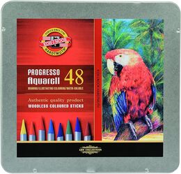Koh-i Noor Progresso Aquarell Ağaçsız Sulandırılabilir Boya Kalemi Seti 48 Renk - 1