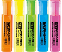 Kraf 330 Fosforlu İşaretleme Kalemi Seti 5 Renk