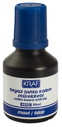 Kraf Beyaz Tahta Kalemi Mürekkebi 30 ml. MAVİ