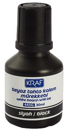 Kraf Beyaz Tahta Kalemi Mürekkebi 30 ml. SİYAH - Thumbnail