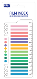 Kraf Film Index Cetvelli Bright Color 16'lı x 20 Sayfa