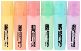 Kraf Fosforlu İşaretleme Kalemi Seti 6 Renk Pastel Renkler