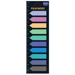Kraf Index Film (PP) Yapışkanlı Not Kağıdı Ok Şekilli 12x44 mm. 10 Renk x 20 yaprak - 1