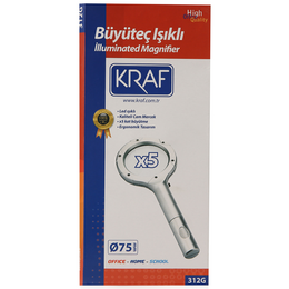 Kraf Işıklı Büyüteç 75 mm. 5x - Thumbnail