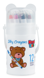 Kraf Kids Silky Crayon Çevirmeli Mum Pastel Boya 12 Renk - 1