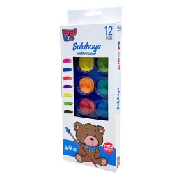 Kraf Kids Sulu Boya 12 Renk - Kraf