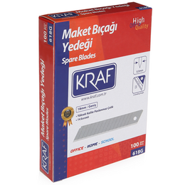 Kraf Maket Bıçağı Yedeği Geniş 100'lü Paket - 1