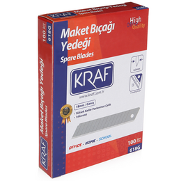 Kraf Maket Bıçağı Yedeği Geniş 100'lü Paket