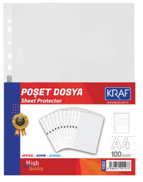 Kraf XL Poşet Dosya A4 100'lü Paket