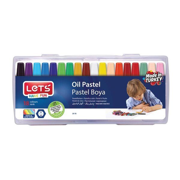 Lets Pastel Boya 18 Renk Plastik Çantalı (lk-18)