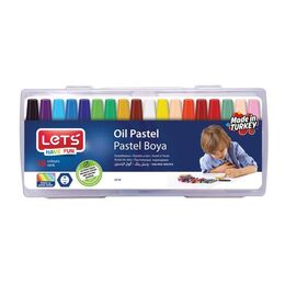 Lets Pastel Boya 18 Renk Plastik Çantalı (LK-18)