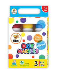 Lino Dot Markers Yıkanabilir Keçeli Boya Kalemi 3 Renk