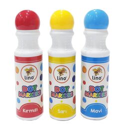 Lino Dot Markers Yıkanabilir Keçeli Boya Kalemi 3 Renk