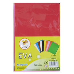 Lino Eva 20x30 Cm. Karışık Renk 10'Lu (RBE-200)