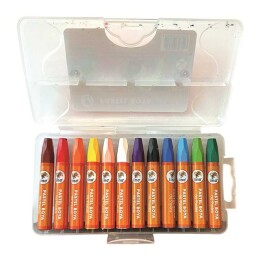Lino Yağlı Pastel Boya 12 Renk Plastik Kutu - 2