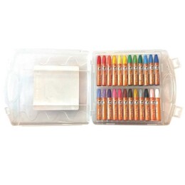 Lino Yağlı Pastel Boya 24 Renk Plastik Kutu - 2