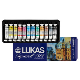 Lukas Aquarell 1862 Profesyonel Tüp Sulu Boya Seti 12 Renk x 10 ml. - Lukas
