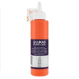 Lukas Studio Su Bazlı Linol Baskı Boyası 250 ml. Orange