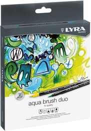 Lyra Aqua Brush Duo Çift Taraflı Fırça Uçlu Çizim Kalemi Seti 24 Renk - Thumbnail