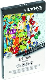 Lyra Hi-Quality Art Pen Çizim Kalemi Seti 10 Renk Metal Kutu - Thumbnail